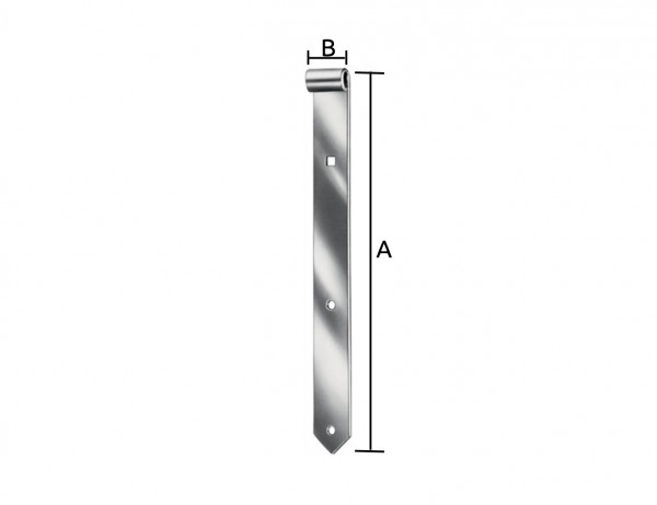 Halbschwere Ladenbänder | 13 mm Dorn | 300 x 40 x 5 mm | verzinkt