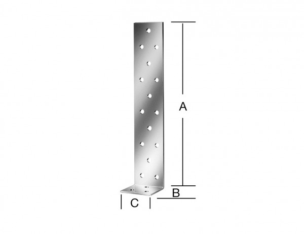 Beton-Flachstahlanker | 200 x 40 x 40 x 2 mm | verzinkt