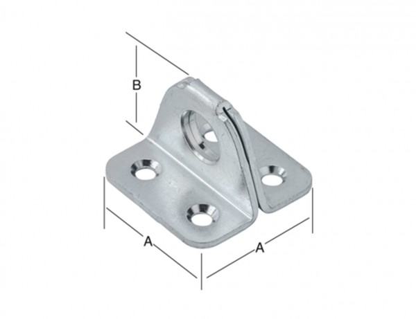 Ösenplatten für Überfallen 45 x 42 x 2,5 mm