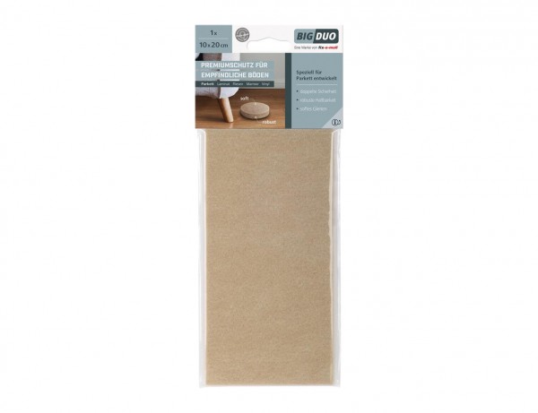 Parkettgleiter BIGDUO | selbstklebend | beige | 200 x 100 mm