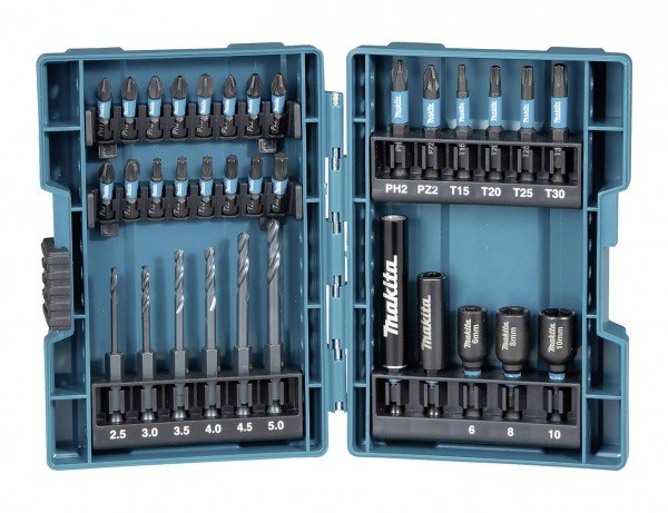 ImpactBlack Bohrer- & Bit-Set | 32-teilig | Ideal für Schlagschrauber mit 1/4"-Aufnahme