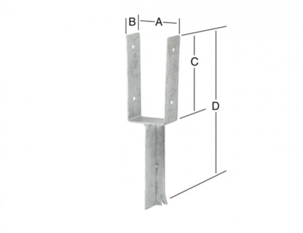 Schwere Stützenschuhe 91 x 50 x 205 x 405 mm