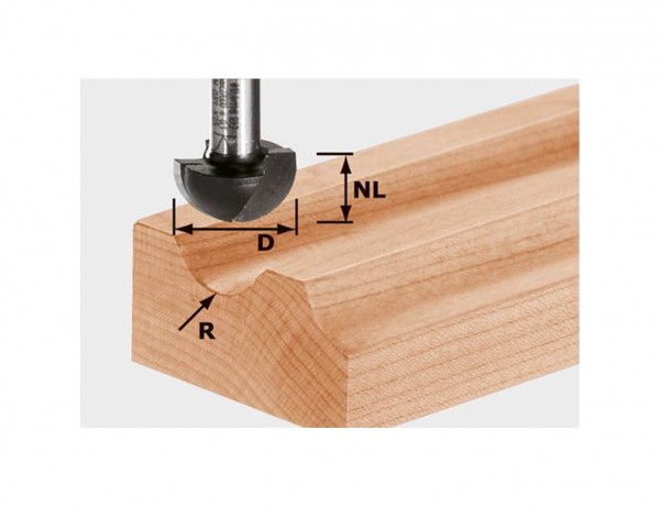 Hohlkehlfräser HW S8 R6,35