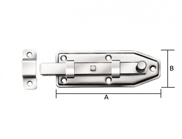 Fensterriegel mit Schlaufe | gerade | 60 x 25 x 1 mm | verzinkt