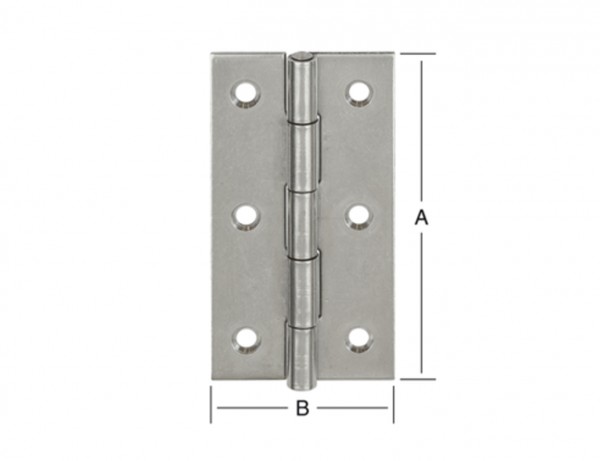 Schmales Scharnier 100 x 52 mm VA