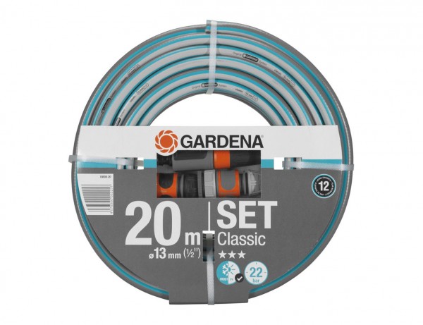 Classic Gartenschlauch-Set 13 mm (1/2&quot;) | 20 Meter Schlauch inkl. Gardena Systemteile