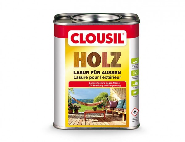 CLOUsil Holzschutz-Lasur für Außen | Langzeitschutz gegen Nässe, UV-Strahlung und Vergrauung