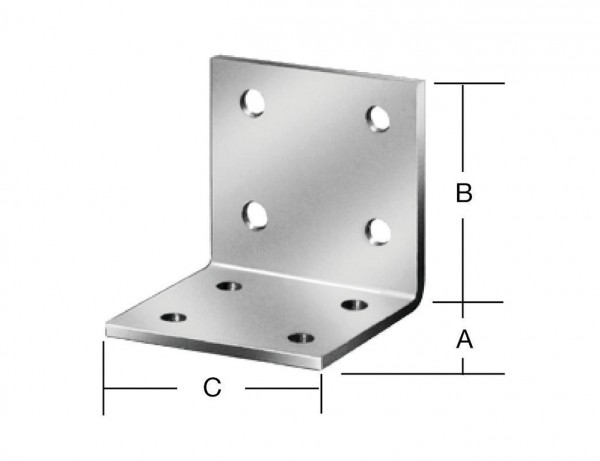 Winkelverbinder | 40 x 40 x 20 mm | verzinkt