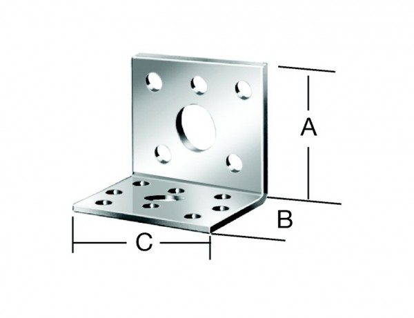 Winkelverbinder | 80 x 60 x 60 mm | verzinkt