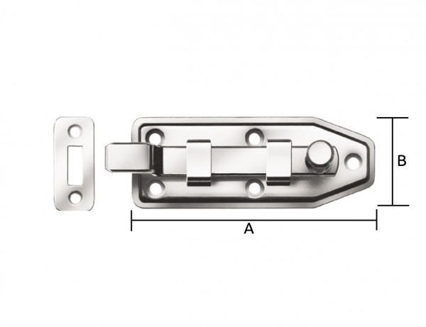 Fensterriegel mit Schlaufe | gekröpft | 100 x 35 x 1,5 mm | verzinkt