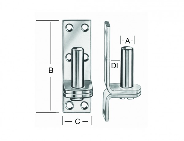 Platten-Kloben | 16 mm Dorn | Abstand DI 10 mm | verzinkt