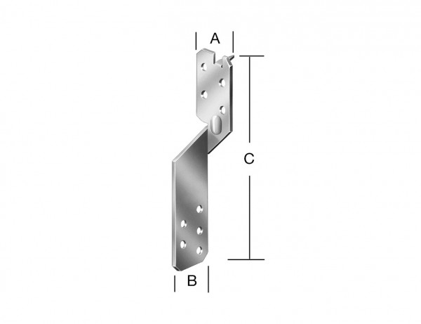 Sparrenpfetten-Anker | 36 x 36 x 170 mm | verzinkt