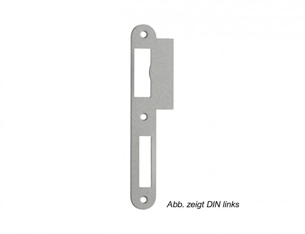 Lappenschließblech für Zimmertüren | 24/40 x 170 mm Edelstahl | rund