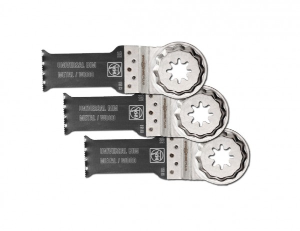 E-Cut Universal-Sägeblatt für Wood/Metal 28 mm mit Starlock-Plus-Aufnahme | 3er Pack